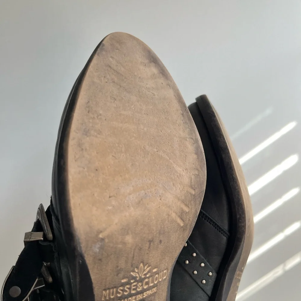 Musse and Cloud Black Buckle Ankle Boots Size 40 - Picture 11 of 14